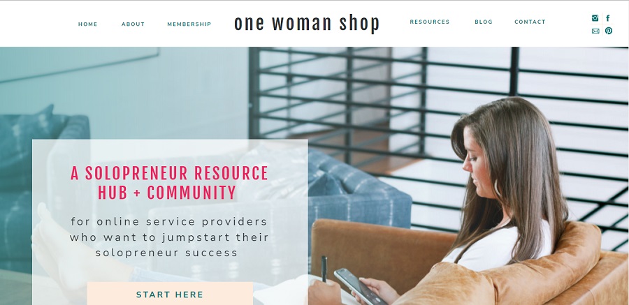 one woman shop website