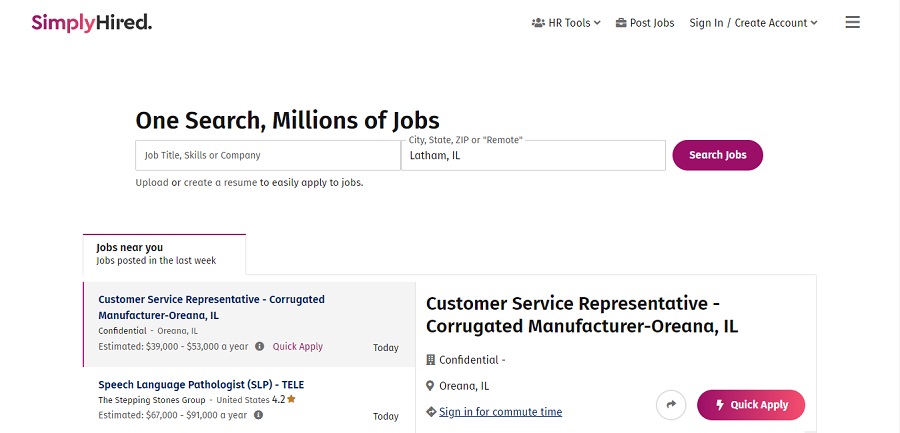simplyhired website
