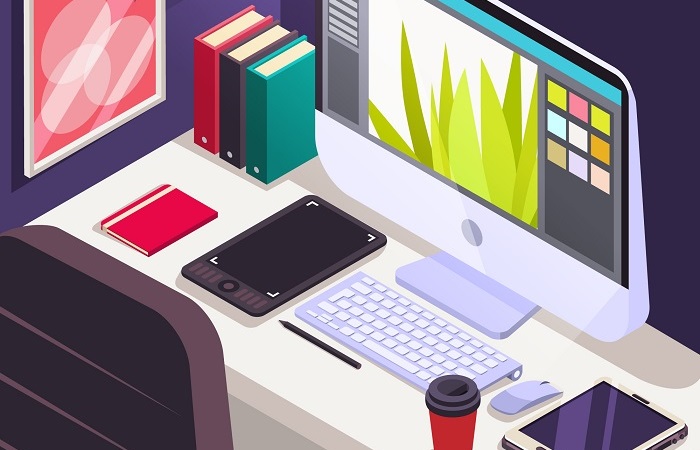graphic-design-desktop infographic-designer-worksapce