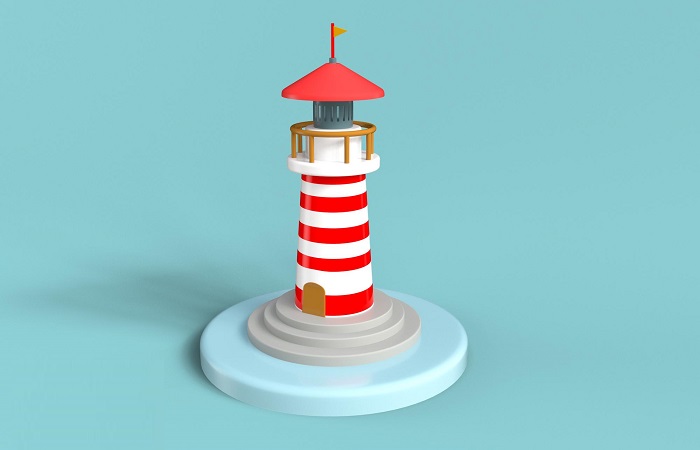 lighthouse-isolated-3d-render-illustration