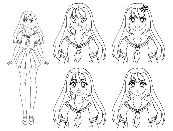 manga steps  Beginner sketches, Anime face drawing, Drawing anime bodies