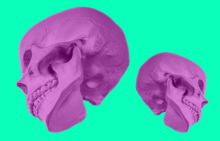 3d-purple-skulls-on-mint-green-background