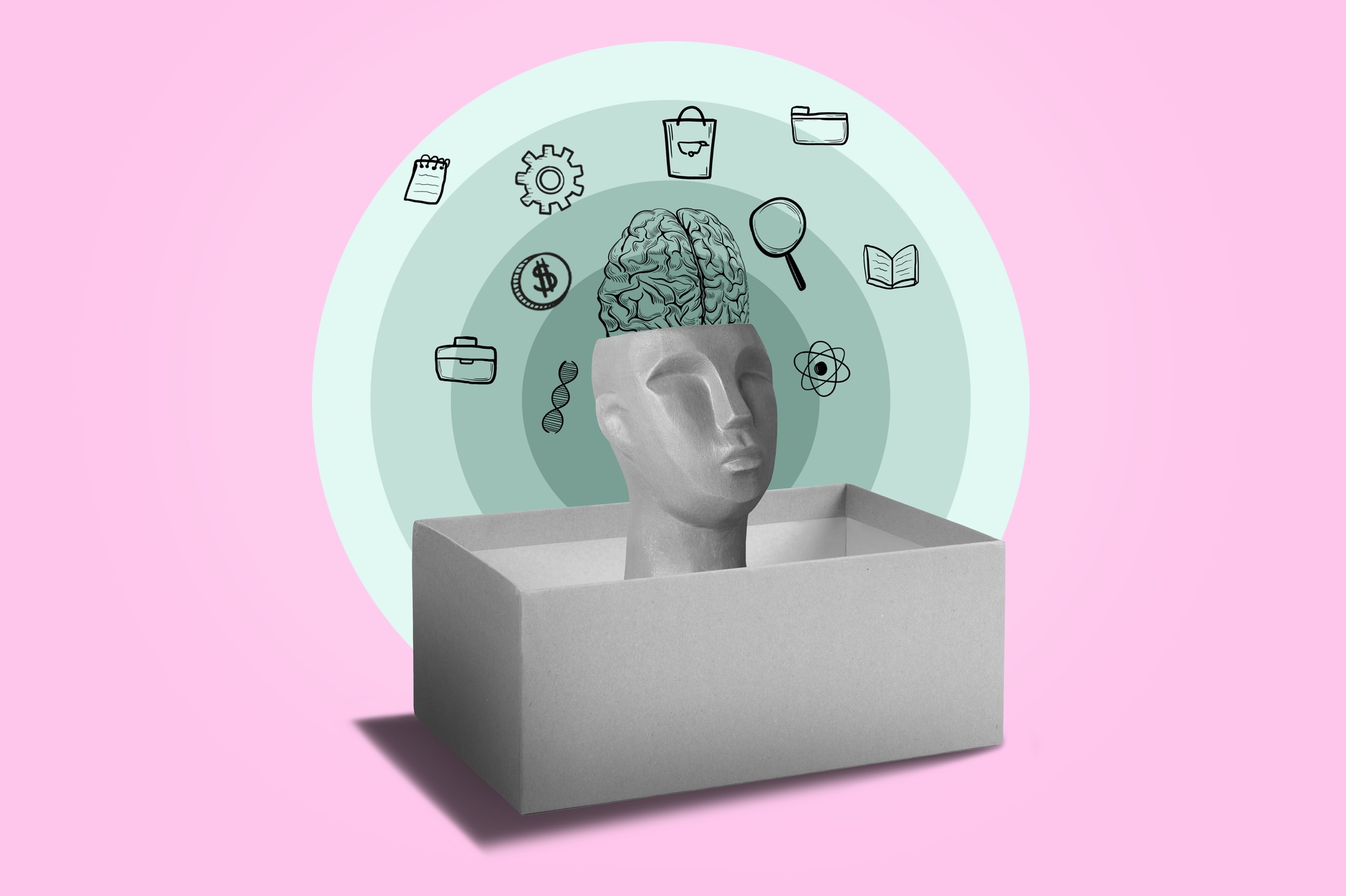 brain-and-memory-concept-with-statue